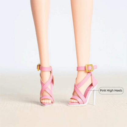 Shoes Accessories Handmade Shoes Exquisite 1/6 Supermodel High Heels Boots Accessories