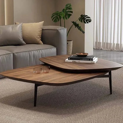 Clear Tray Luxury Coffee Table Kawaii Unique Modern Wood Nordic Side Table Living Room Balcony Mesa Auxiliar Home Furniture