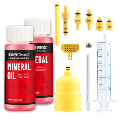 Bike Brake Mineral Oil 60ml/2.1oz Ideal for Shimano and Tektro Hydraulic Brake Systems Mountain Bike Accessories