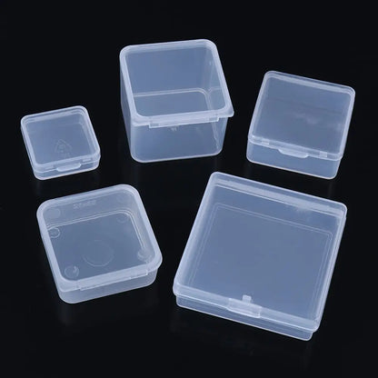 1Pcs Plastic Transparent Storage Box Small Items Sundries Jewelry Organizer Case Beads Container Pill Chip Box Tools Accessories