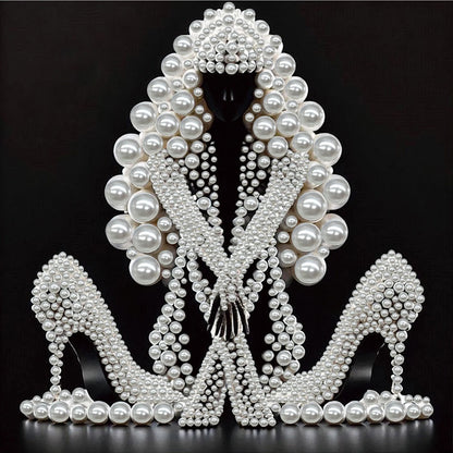 DIY Pearl Gem Paintings Picture Arts Craft for Adults/Beginners Gift Home Decor 30x30cm With Frame