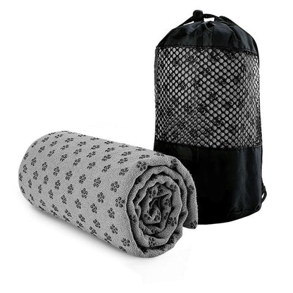 Anti-Slip Yoga-Grip Towel Sweat Absorbent Microfiber Mat Cover For Home Fitness Workouts