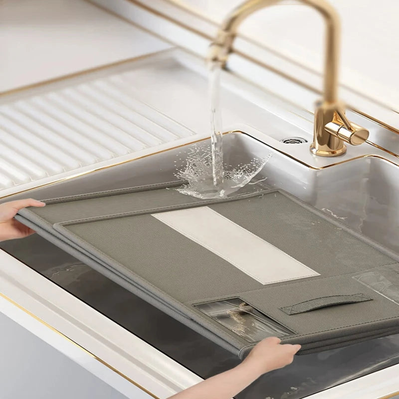 Bed Sheet Fabric Storage Box Foldable Breathable Moisture-proof Collapsible Storage Box Saving Space Household Storage Box