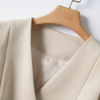 Solid Color Short Vest Women's Spring & Fall Fashion V Neck Diagonal Button Versatile Workplace Elegant Vest Jacket Top