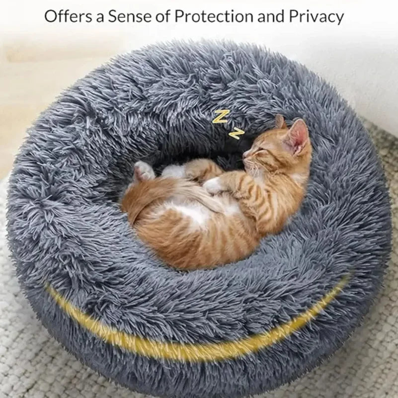 40cm Round Pet Bed for Large Dog Bed Super Soft Cat Bed Plush Dog House for Medium Dog House Winter Warm Sleeping