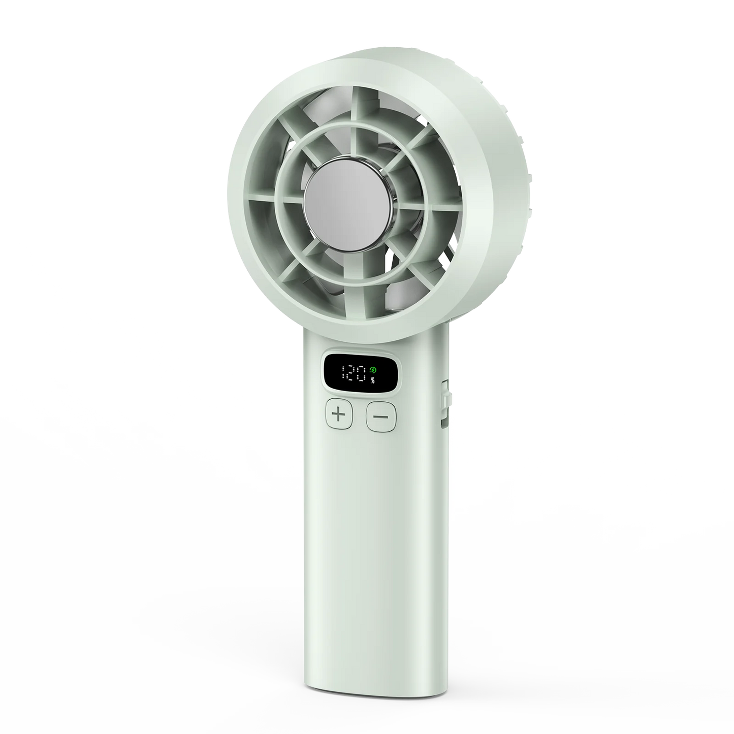Portable Handheld Fan, 5 Speeds, LED Screen, Rechargeable Battery, Quiet Strong, 2-in-1 Desktop USB Fan for Home Office Travel