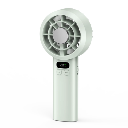 Portable Handheld Fan, 5 Speeds, LED Screen, Rechargeable Battery, Quiet Strong, 2-in-1 Desktop USB Fan for Home Office Travel