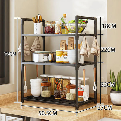 Storage Shelves Organizer Sturdy Shelving Space-Saving Shelves Organizer for Pantry Laundry Kitchen