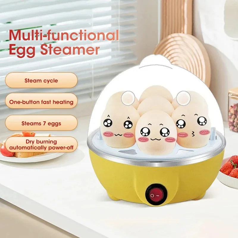 Multifunctional Electric Egg Cooker Automatic Egg Boiler 7 Eggs Mini Egg Cooker Kitchen Breakfast Machine Mini Egg Boiler