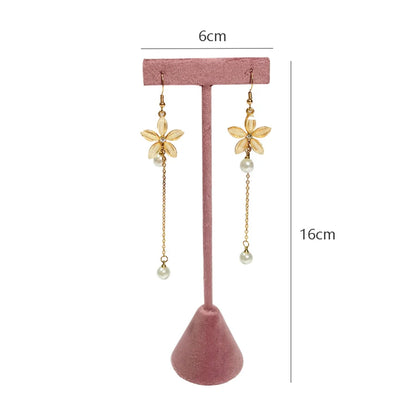 Pink Velvet Jewelry Organizer Trays Earrings Rings Holder Stud Ear Watch Bangle Storage Tray Jewelry Counter Jewelry Display