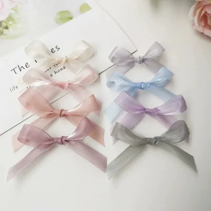 Beautiful Translucent Chiffon Ribbons 2.5cm Width DIY Handicraft Bowknot Festival Gift Box Packing Ribbons