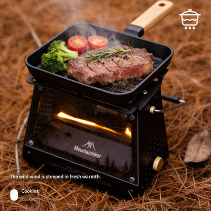 MOUNTAINHIKER Portable Oil Stove for Outdoor Cooking BBQ Tent Fire Pits Heating and Flame Heating with Handheld Stove