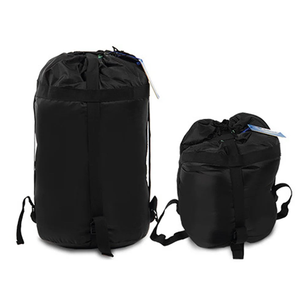 Large Capacity Black Sleeping Bag Compression Sack Foldable Waterproof Dustproof Storage Bag For Travel Outdoor Gear Reinforced