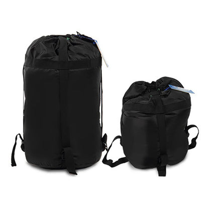 Large Capacity Black Sleeping Bag Compression Sack Foldable Waterproof Dustproof Storage Bag For Travel Outdoor Gear Reinforced