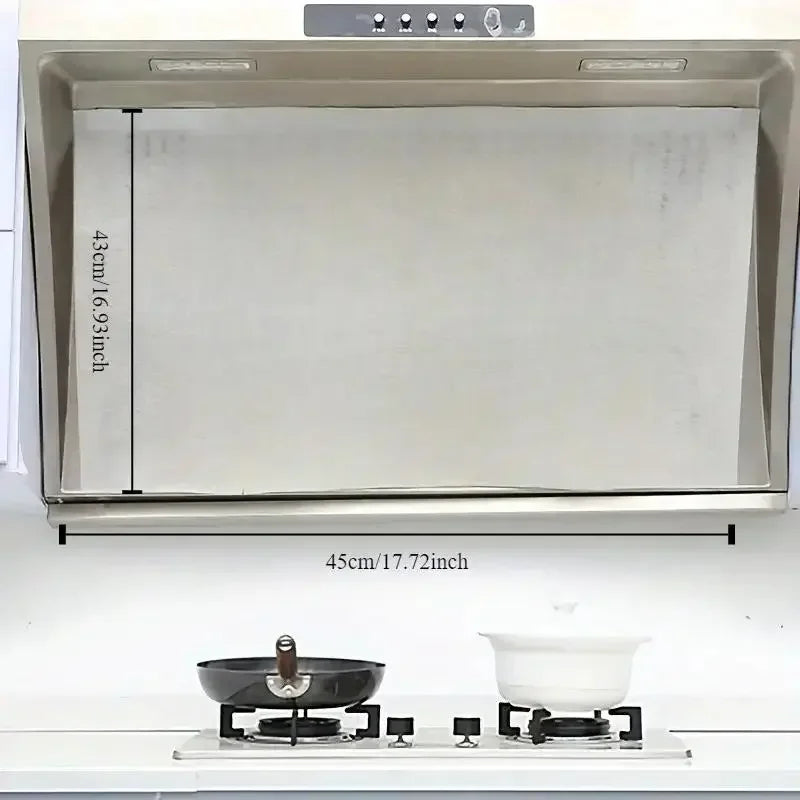 Heavy-Duty Range Hood Filters - Oil-Absorbing Mesh Covers for Kitchen Ventilation, Easy Install