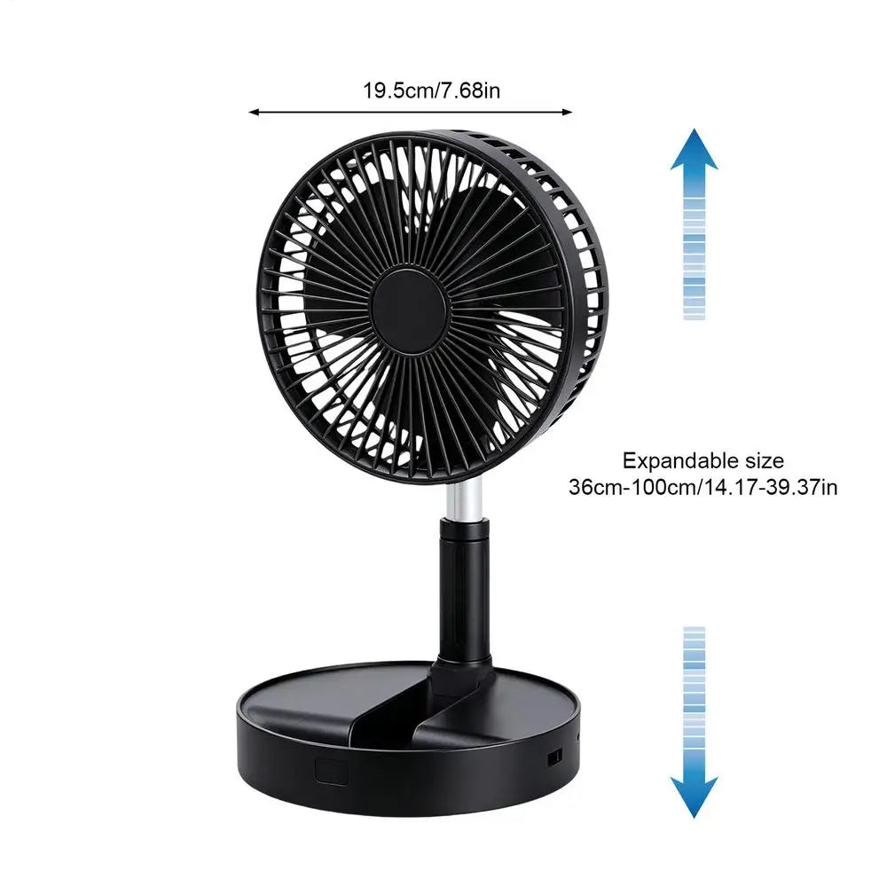 Portable Fan For Room 185-Degree Tilt Quiet Blower Silent Foldable Rechargeable Standing Fan For Home Outdoor Camping Travel