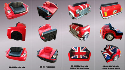 Modern Living Room Classic Car Sofa Love Seat Pink Leather Sofa For Sale