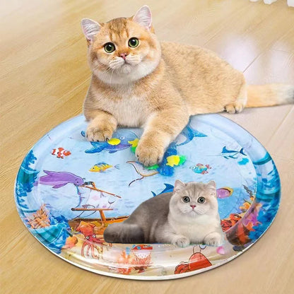 Pet Water Sensory Play Mat Inflatable Cat Water Bed Cushion Puppy Cats Pet Kennel Outdoor Water Toy Cool Cold Mat Pet Supplies