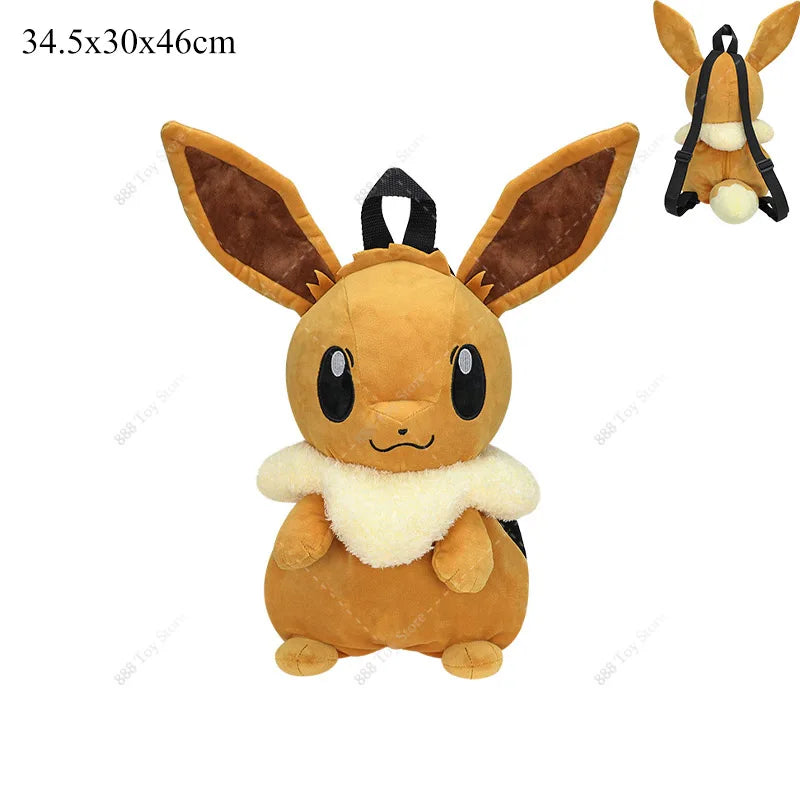 Hot Sale Pokemon Plush Backpack Toys Cute Psyduck Charizard Gengar Mimikyu Snorlax Ho-Oh Piplup Stuffed Schoolbag Peluche Dolls