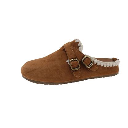 Flats Slippers for Women Wearing Retro Casual Height Increasing High Aesthetic Value Women Shoes Thick Soled Shoes