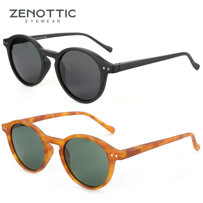 ZENOTTIC Retro Polarized Sunglasses 2026 2025 Men Women Vintage Small Round Frame Sun Glasses Polarized Lens UV400 Goggles Shade