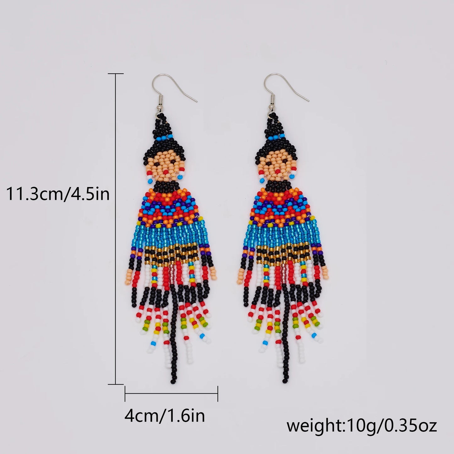 Bohemian Tassel Earrings, Character Earrings, Boy and Girl Earrings Couple Earrings