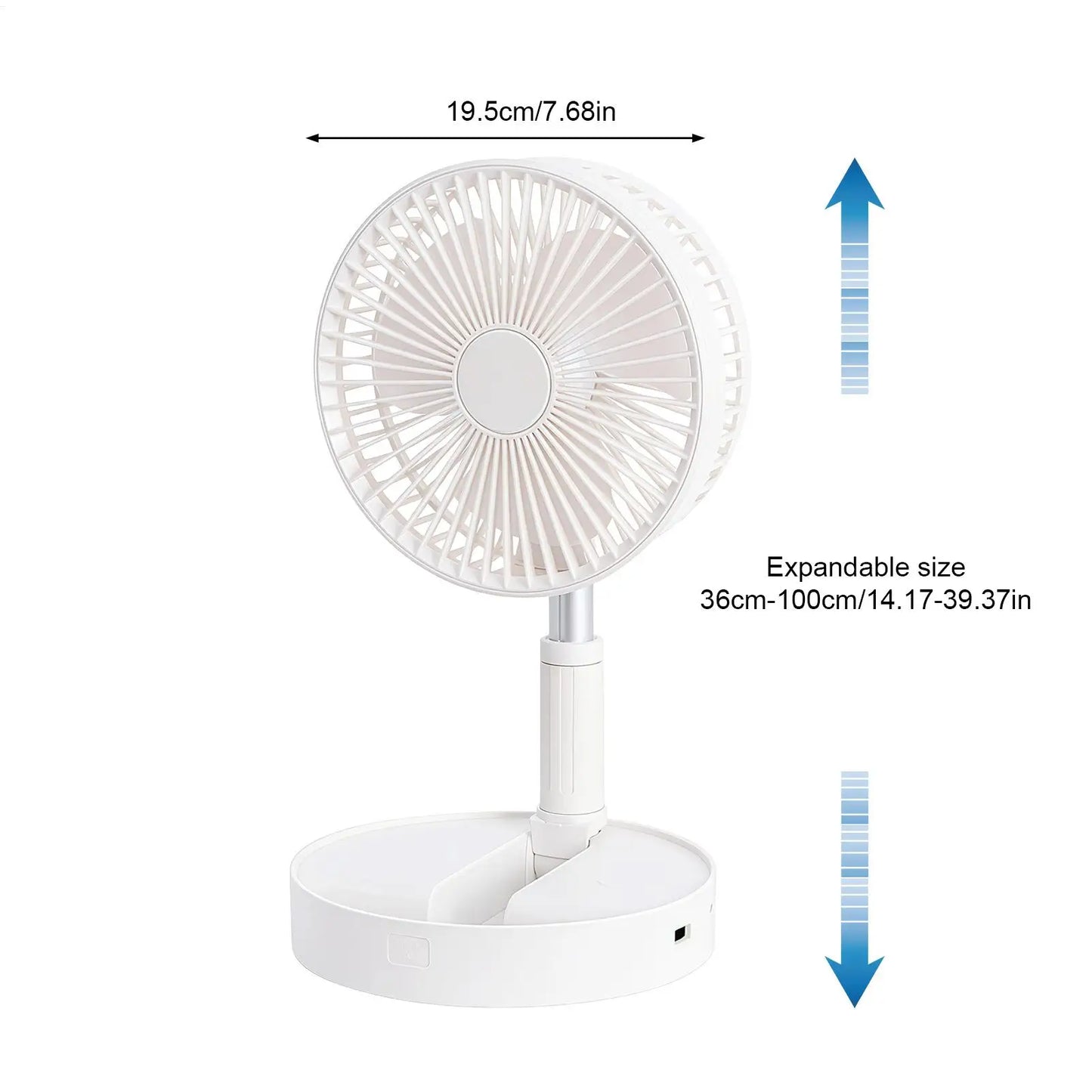Portable Fan For Room 185-Degree Tilt Oscillating Blower Silent Foldable Rechargeable Standing Fan For Home Outdoor Camping