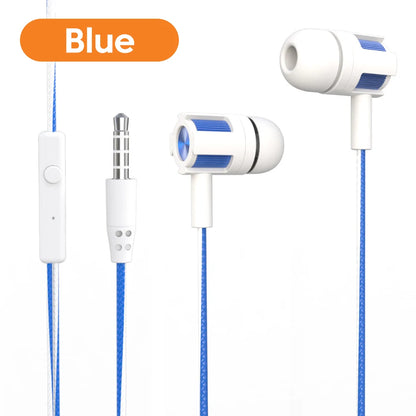 3.5mm Wired Headphones Over Ear HiFi Call Wire Control Earphones With Microphones Headsets For Cellphones Tablet Laptop Earbuds