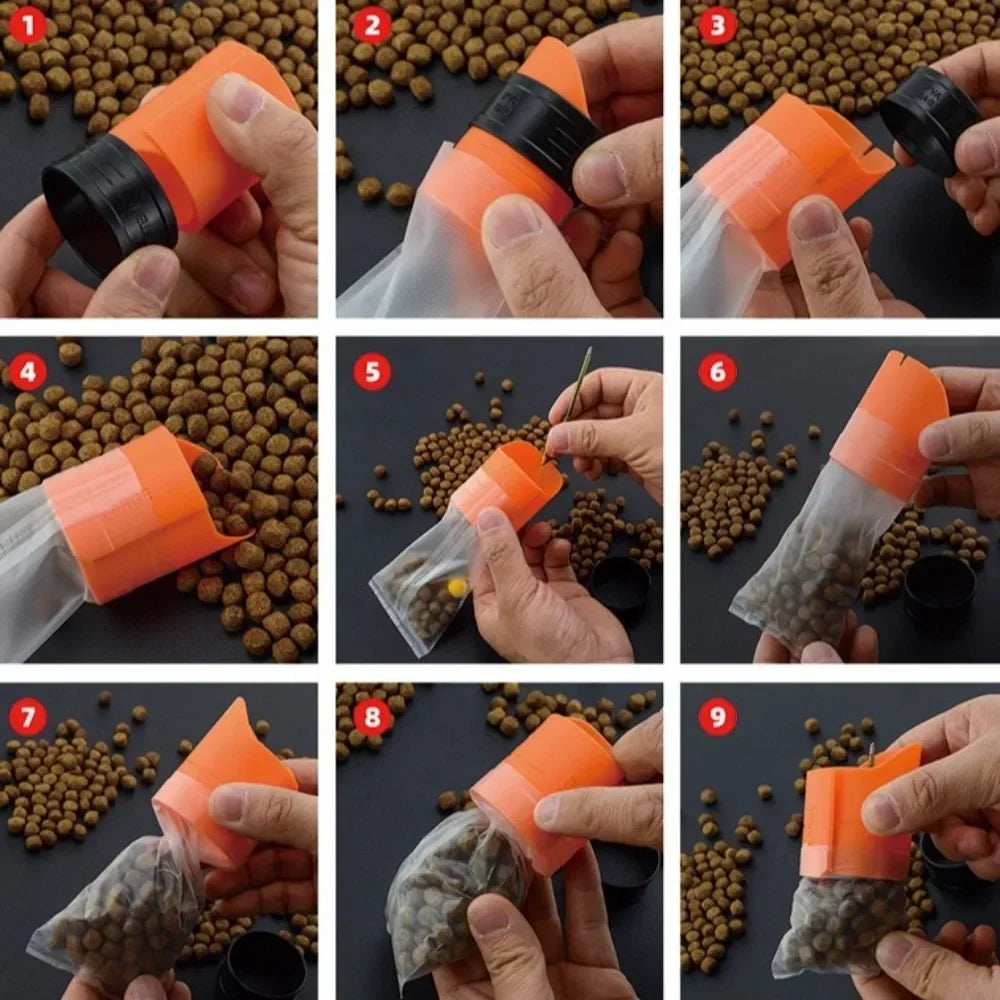 20PCS New Fast Dissolving PVA Bags Non Residue Fishing Tools PVA Lure Mesh Fishing Accessories for Carp Fishing