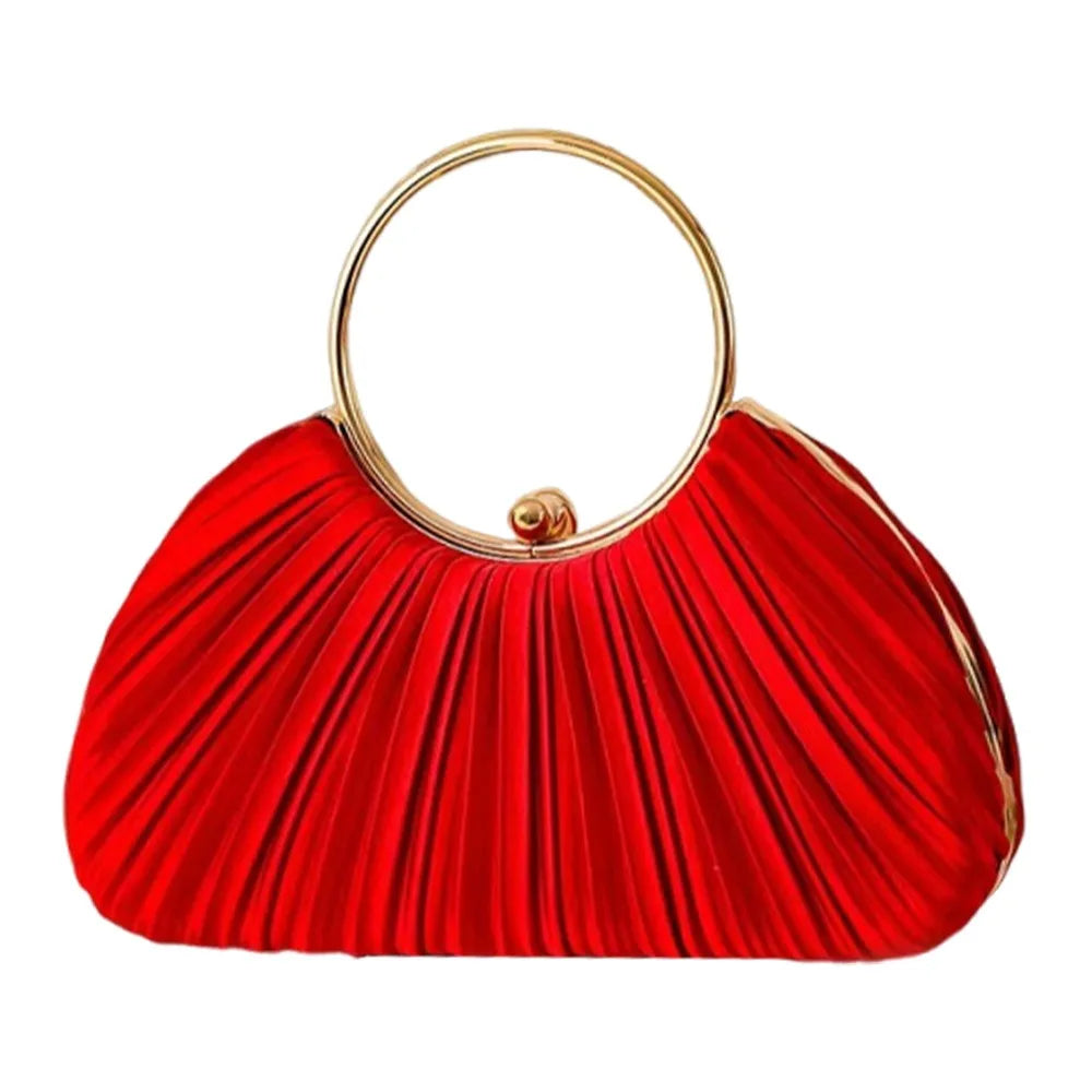 Fashion Polyester Fiber Evening Bags Elegant Chain Shoulder Bag Clutch Handbag Women