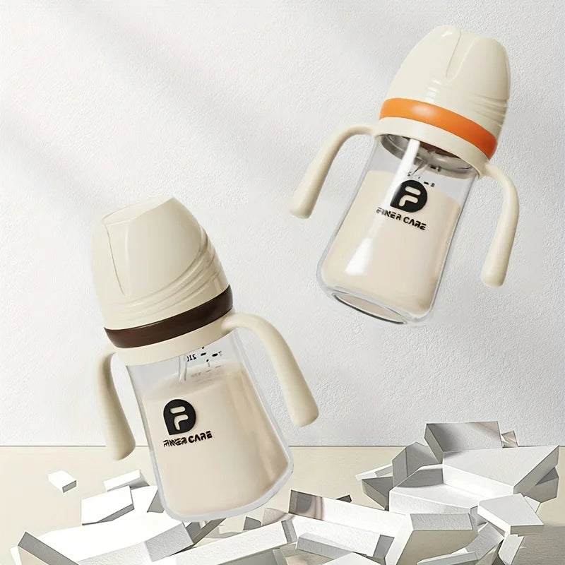 240ml baby bottle, suitable for water and formula, with handle and lid, easy to hold, unisex feeding bottle - perfect gift