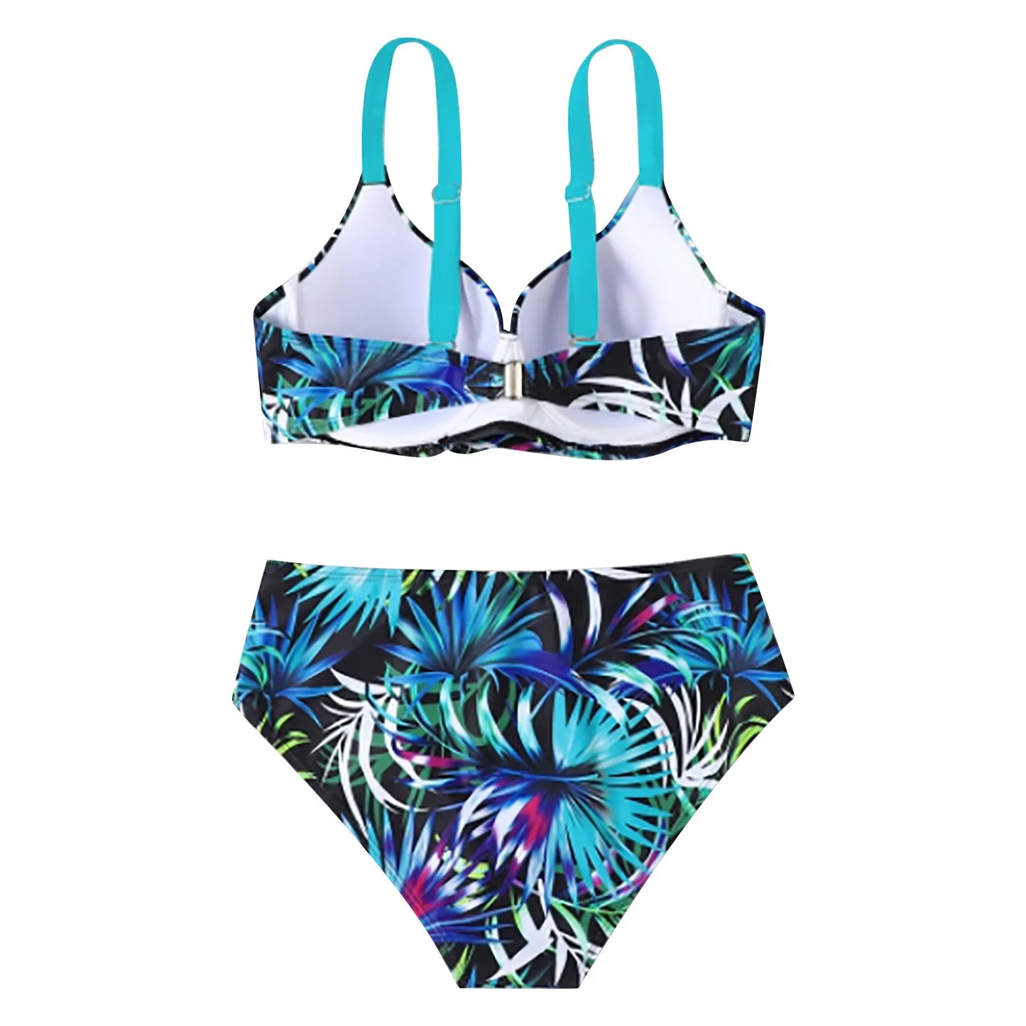 Botanical Print Tankini Swimwear Women'S 2 Piece Bikini Set Summer Sexy Swimsuit 2pcs Beach Bathing Suit Ladies Bikinis Outfit