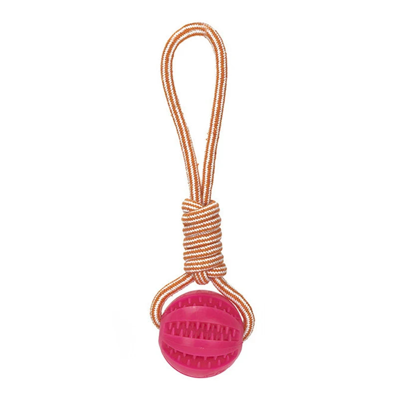 Leash dog toy Rubber leaky ball Pet products Grinding teeth cleaning teeth bite resistant Large, small dog interactive toy