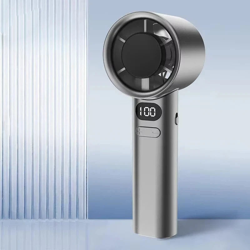 Portable Hand Fan , 120 Wind Speeds, Mini Bladeless Handheld Fan, USB Rechargeable Personal Highspeed Fans, Electric Eyelash Fan