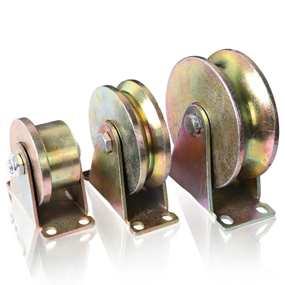 1Pcs Stainless Steel Home Hardware Rigid Caster Track Wheel Bearing Pulley U/V/H Shaped Plating Color Sliding Door Rollers