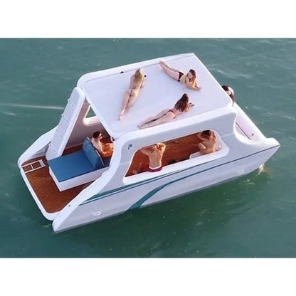 OME Large Szie 4-8 Persons Inflatable Yacht Boat Inflatable Electric Boat With Anti-slip Floor Pontoon Boat Ships Fishing Diving