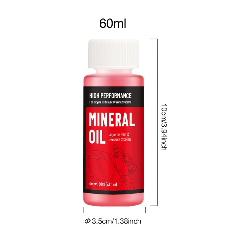 Bike Brake Mineral Oil 60ml/2.1oz Ideal for Shimano and Tektro Hydraulic Brake Systems Mountain Bike Accessories