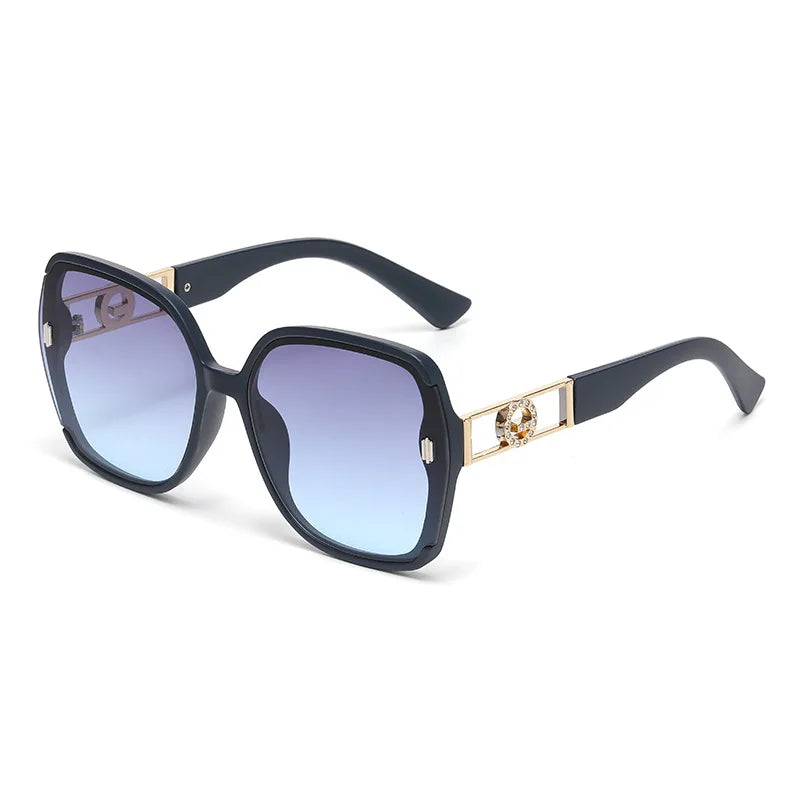 Fashionable Luxury Square Sunglasses, Premium Ladies' Sunglasses, Classic Vintage Eyewear, Women's Summer Travel Sunglasses.