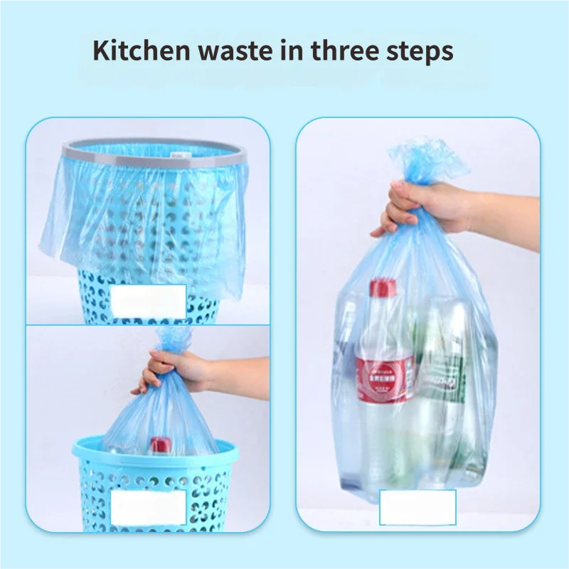 15Pcs High-Capacity Degradable Garbage Bag Household Thickened Disposable Trash Bags Kitchen Tools 3 Mil