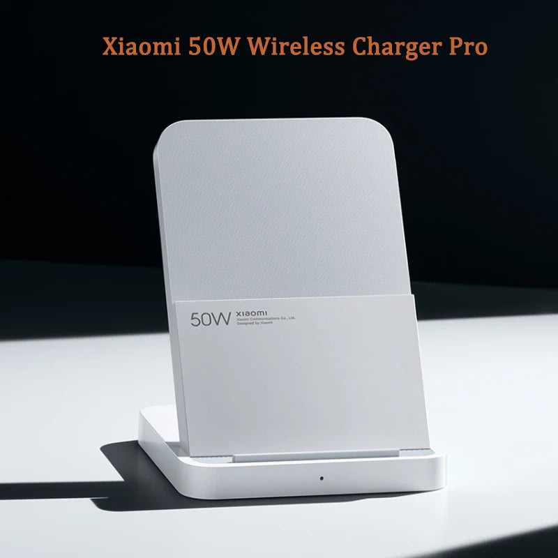Original Xiaomi 50W Wireless Charger Pro Vertical Air Cooling Fast Charging For Xiaomi 13/12/11/10 Series For iPhone