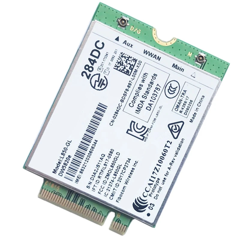 DW5820E L850-GL LTE 4G Card Module 0284DC 284DC for Dell Laptop 3500 5400