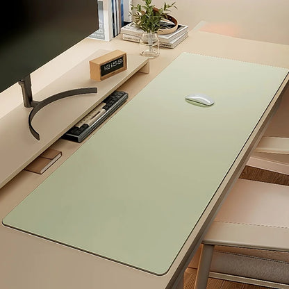 1pc Large Faux Leather Mouse Pad, Non-Slip Waterproof Desk Pad for Office, Desk, Mouse Pads for DeskEasy To Clean, Mouse Pads
