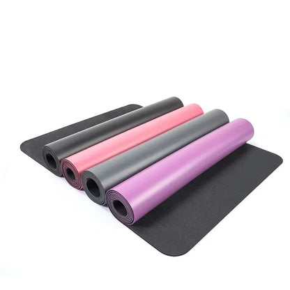 YTYIN Non Slip Oval Arched 5mm Yoga Mat Nature Rubber PU Yoga Mat For Workout Yoga Pilates Marble Mat For Travel