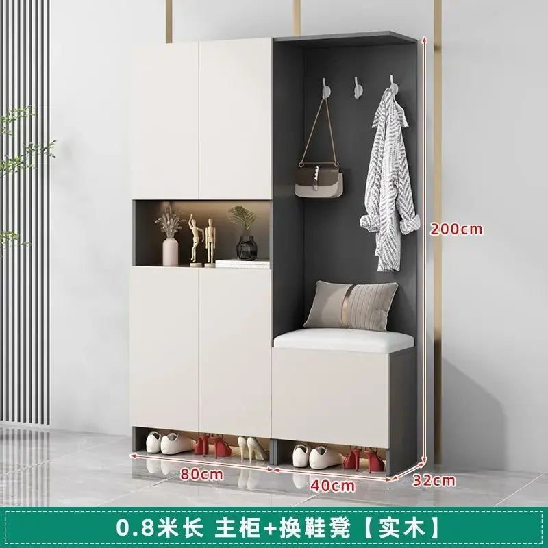 Living Room Shoe Cabinet Solid Wood Home Entrance Cabinet Display Household Door Locker Sideboards Szafki Do Salonu Furniture