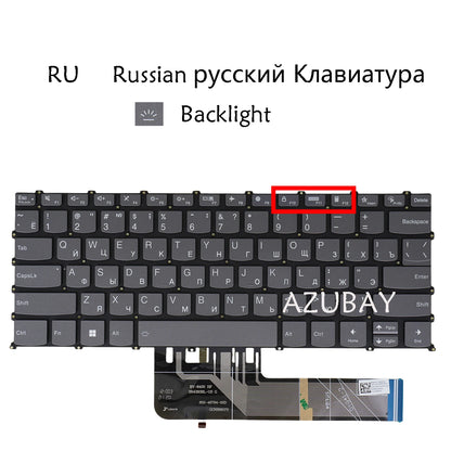 Laptop Keyboard For Lenovo Ideapad 1-14AMN7 1-14IGL7 3-14ADA6 3-14ALC6 3-14ITL6 3-14ABA7 3-14IAU, 5 Pro-14ACN6 Backlit Russian