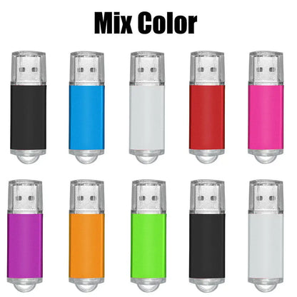 100Pcs/lot USB 2.0 Flash Drive 4GB 8GB Pen Drive 128M Usb Sticks 1GB 2G Pendrives 16GB Memory Flash 32GB U Disk Free Custom Logo