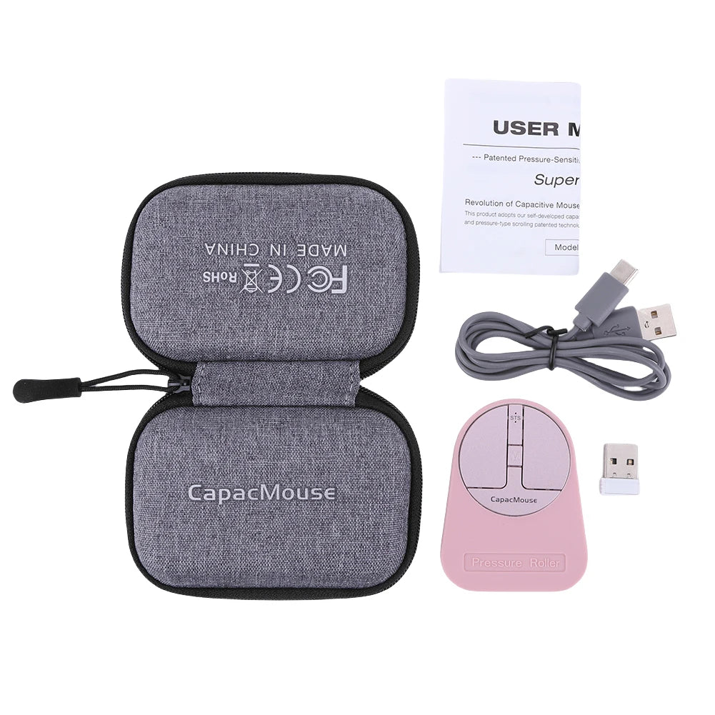 3 Mode BT 5.2/2.4G/USB Computer Mouse 3 Adjustable DPI Wireless Mice Rechargeable Mini Capacitive Mouse With USB Receiver For PC