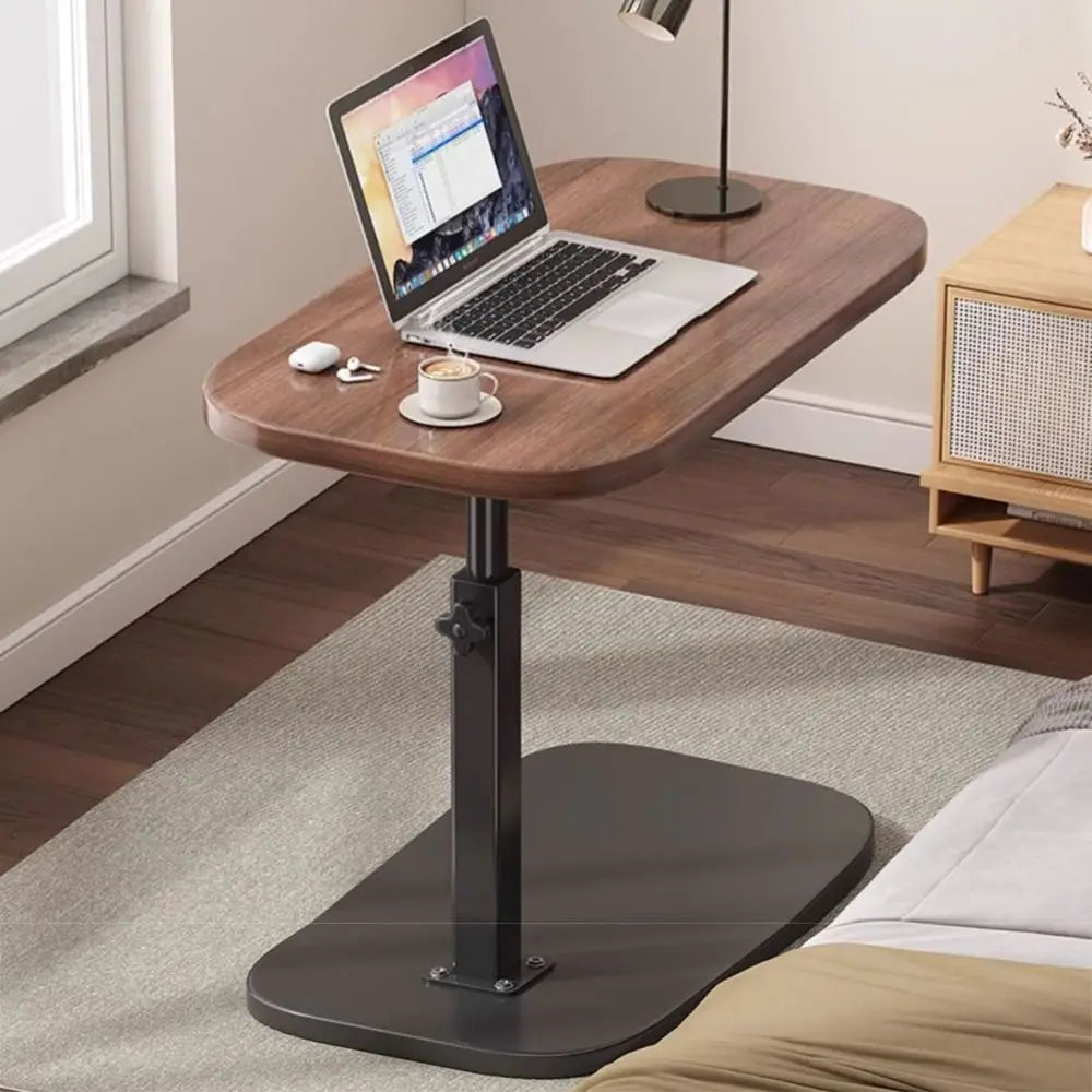 Foldable Sofa Edge Table Adjustable Height C-Shaped Adjustable Bedside Table Flip Desktop Space Saving Rotating Coffee Table