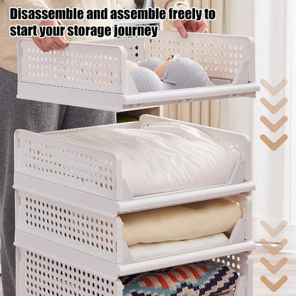 Clothing Storage Drawer, Large-capacity Foldable Storage Basket, Storage Box, Household Clothing Storage Drawer, Storage Shelf