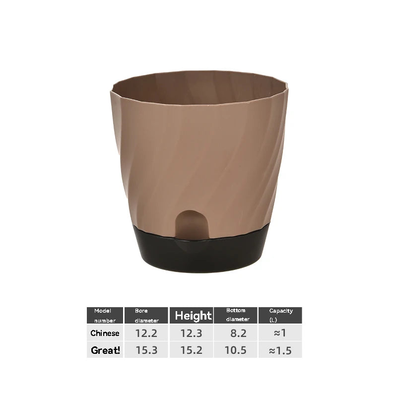 Plastic Flower Pots for Balcony, Simple and Breathable, High-end Planting, Home